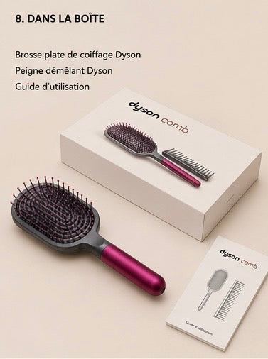 Set Brosse plate et Peigne démêlant