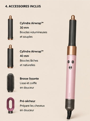 Multi-styler Dyson Airwrap i.d.™ - cheveux raides à ondulés