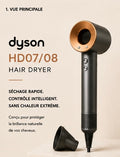 Sèche-cheveux Dyson Supersonic™ - cheveux raides à ondulés