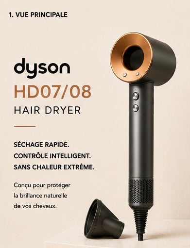 Sèche-cheveux Dyson Supersonic™ - cheveux raides à ondulés