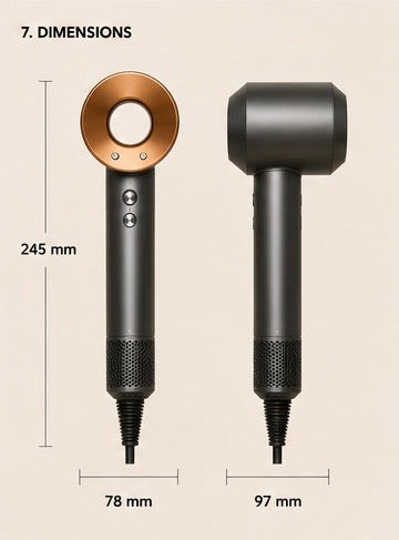 Sèche-cheveux Dyson Supersonic™ - cheveux raides à ondulés
