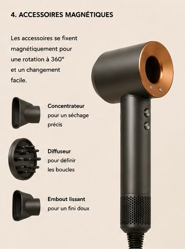 Sèche-cheveux Dyson Supersonic™ - cheveux raides à ondulés