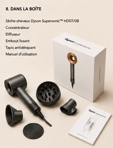 Sèche-cheveux Dyson Supersonic™ - cheveux raides à ondulés